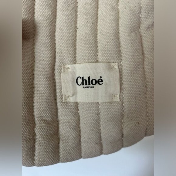 Chloe Cream Canvas Tote Mini Makeup Pouch - Picture 5 of 7